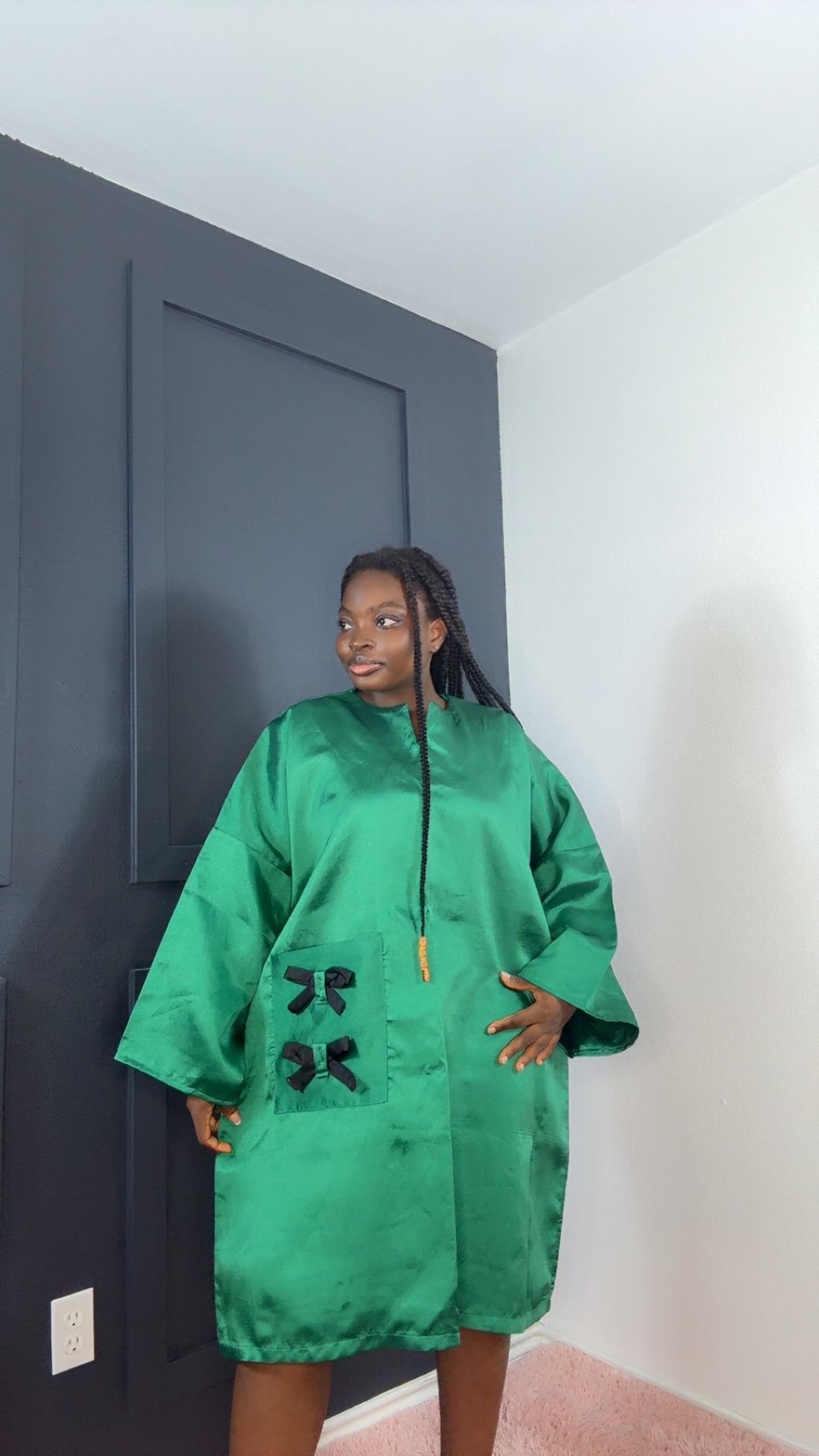 Emerald Luxe Kaftan Bubu Dress