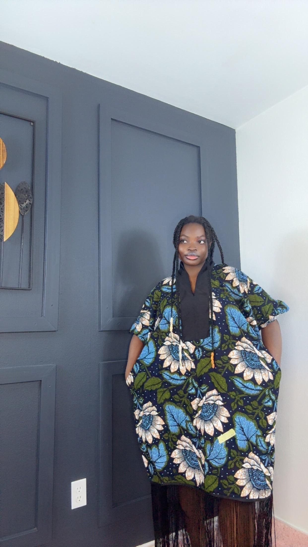 Mirage Fringe Kaftan – African Print Elegance