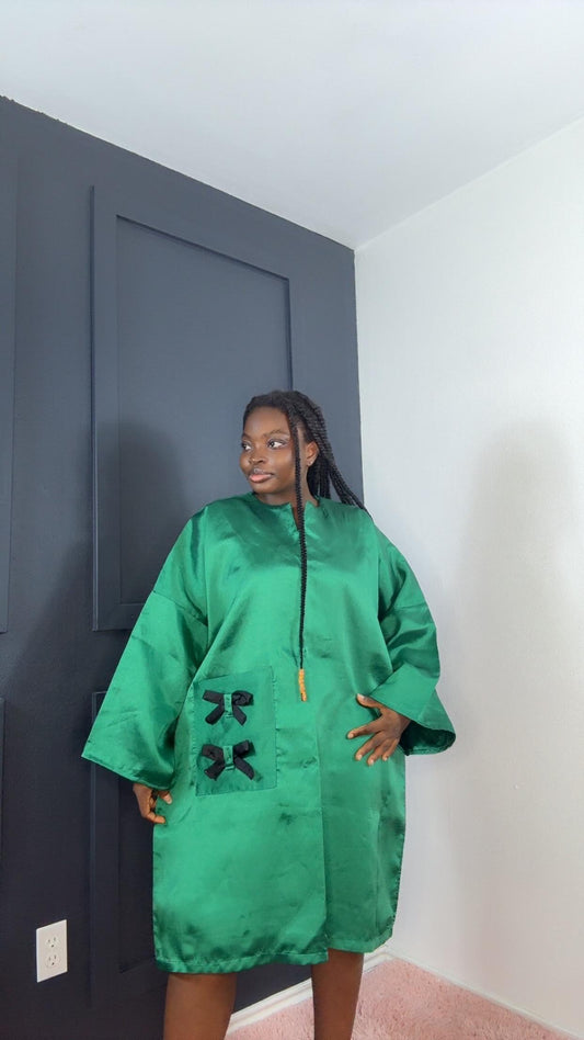 Emerald Luxe Kaftan Bubu Dress