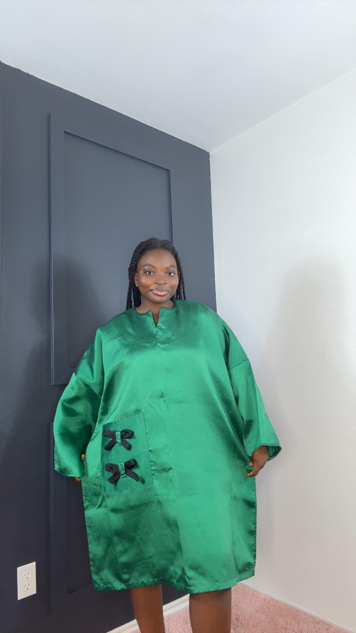 Emerald Luxe Kaftan Bubu Dress